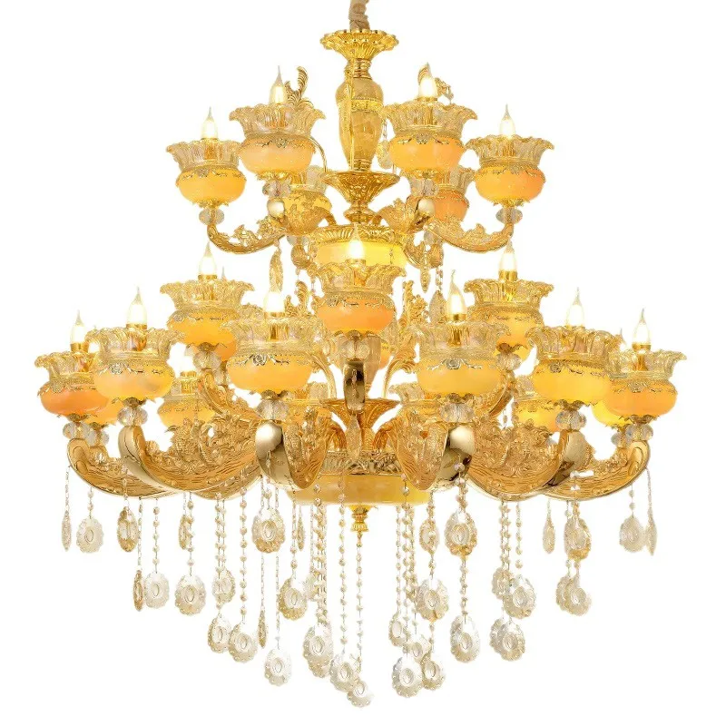 European-style Villa Jade Living Room Loft Lamp Atmospheric Luxury Hollow Staircase Crystal Long Chandelier
European-style Villa Jade Living Room Loft Lamp Atmospheric Luxury Hollow Staircase Crystal Long Chandelier