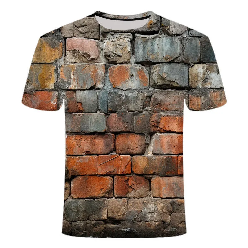 Summer New Brick Pattern 3D Printed T-Shirt, Fashionable and Handsome Youth Round Neck Short-Sleeved Top for Primary and Secondary School Students
Summer New Brick Pattern 3D Printed T-Shirt, Fashionable and Handsome Youth Round Neck Short-Sleeved Top for Primary and Secondary School Students
