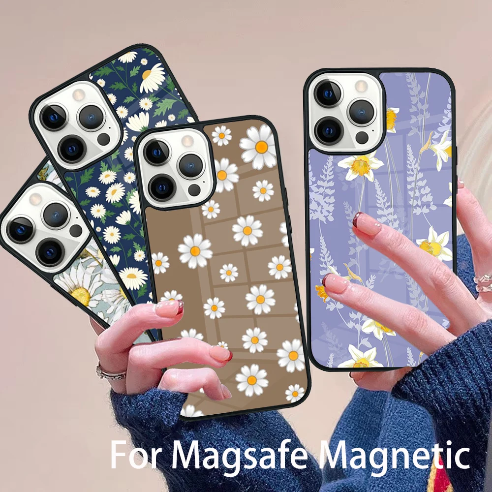 Vintage Daisy Flowers Phone Case Magesafe Magnetic Wireless Charge Cover For IPhone 16 11 12 13 14 15 Pro Max Plus Mini
Vintage Daisy Flowers Phone Case Magesafe Magnetic Wireless Charge Cover For IPhone 16 11 12 13 14 15 Pro Max Plus Mini