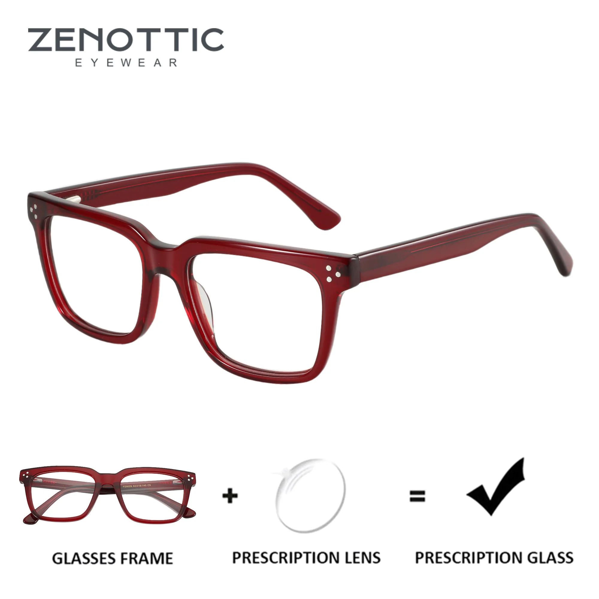 ZENOTTIC Fashion Square Prescription Glasses Trendy Transparency Myopia Eyewear Handmade Acetate Optical Eyeglasses Men Women
ZENOTTIC Fashion Square Prescription Glasses Trendy Transparency Myopia Eyewear Handmade Acetate Optical Eyeglasses Men Women