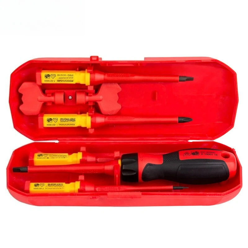 Tool DL510107 quick change head insulated screwdriver set 7-piece set high voltage electrician screw batch combination
Tool DL510107 quick change head insulated screwdriver set 7-piece set high voltage electrician screw batch combination