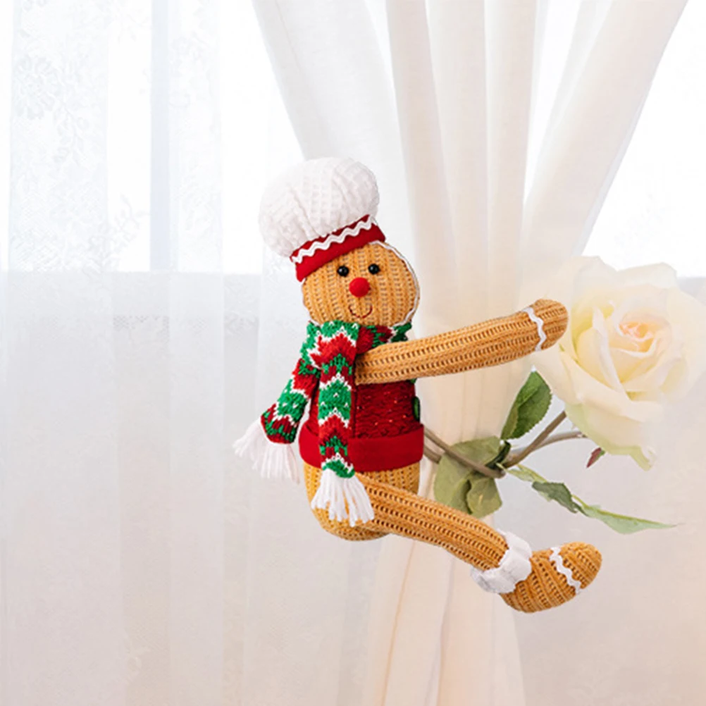 2pcs Christmas Curtain Holdbacks Xmas Window Decorations Gingerbread Man Tiebacks Drapes Buckles Soft Knitting Material
2pcs Christmas Curtain Holdbacks Xmas Window Decorations Gingerbread Man Tiebacks Drapes Buckles Soft Knitting Material
