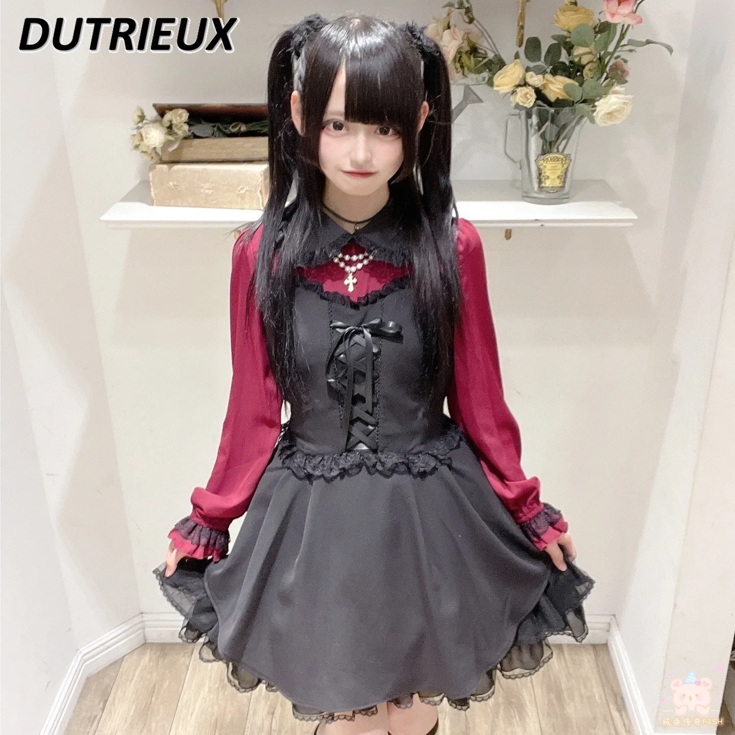SC Autumn Winter New Chain Splicing Fake Two-piece Long-sleeved Slim-fit Dress Sweet Cute Girls Versatile Short Dresses
SC Autumn Winter New Chain Splicing Fake Two-piece Long-sleeved Slim-fit Dress Sweet Cute Girls Versatile Short Dresses