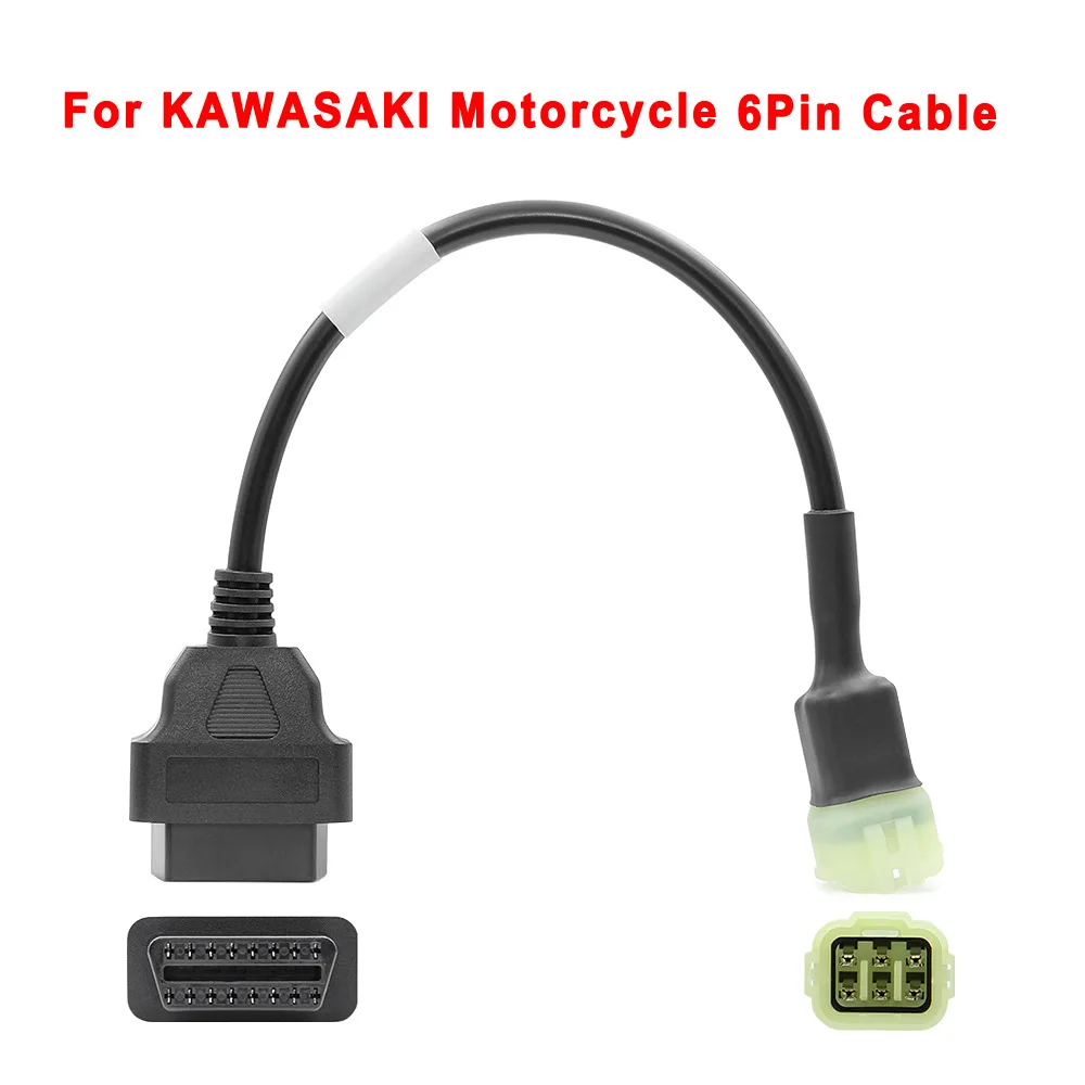 For Kawasaki Motorcycle Plug Cable OBD2 16pin to 6 Pin
For Kawasaki Motorcycle Plug Cable OBD2 16pin to 6 Pin