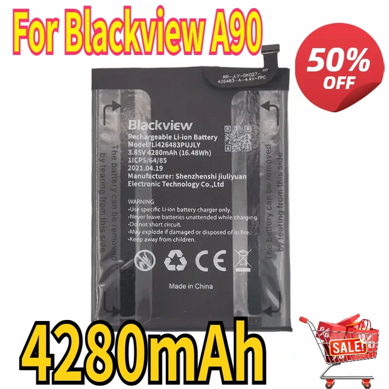 liLI426483PUJLY Battery for Blackview A90 Rechargeable Li-Ion Batteria 4280mAh Smartphone Accessories
liLI426483PUJLY Battery for Blackview A90 Rechargeable Li-Ion Batteria 4280mAh Smartphone Accessories