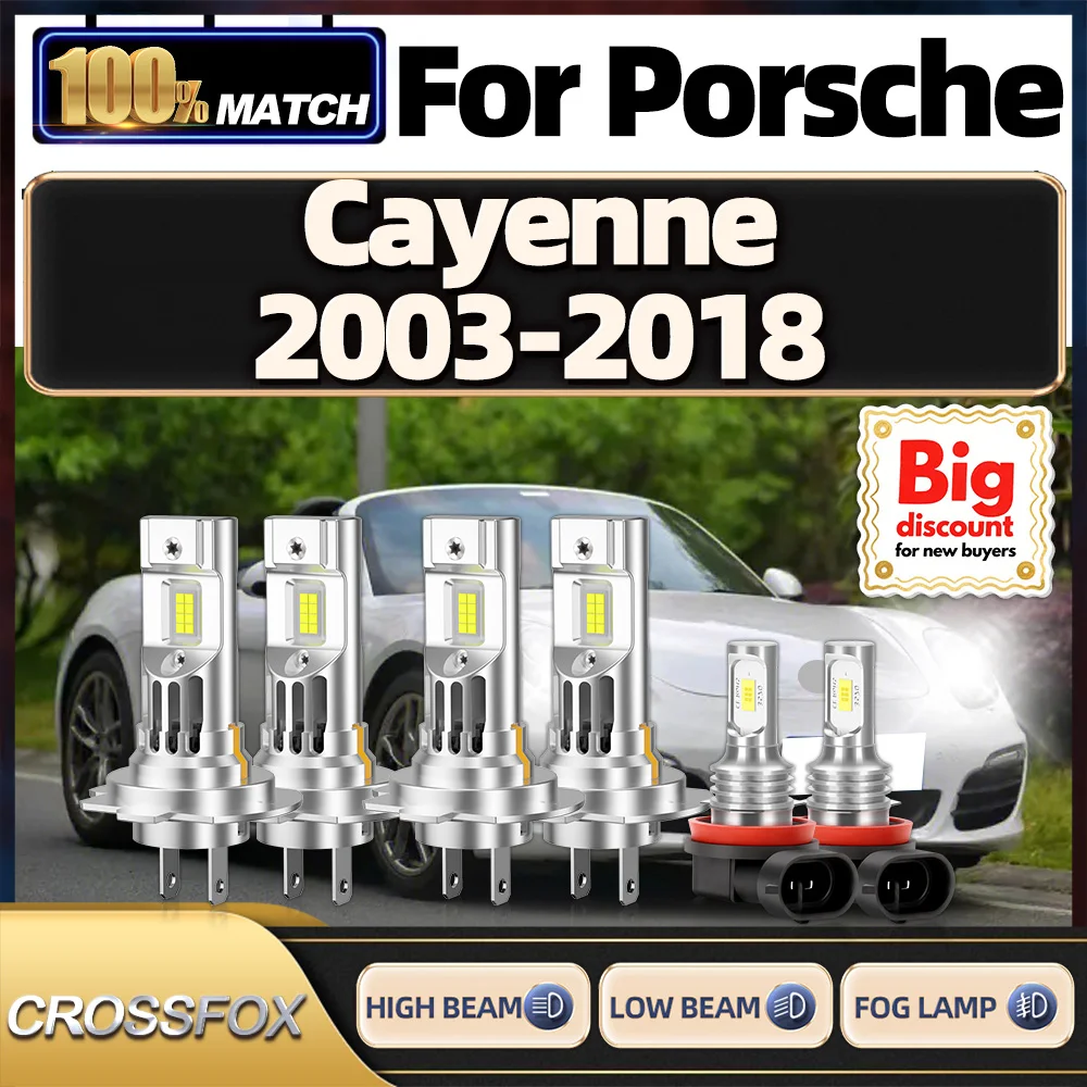 CROSSFOX【Для Porsche Cayenne 2003-2018】Hi/Lo Beam Turbo Canbus Автомобильные светодиодные лампы для фар Ультра яркие ампулы для фар Противотуманные фары
CROSSFOX【Для Porsche Cayenne 2003-2018】Hi/Lo Beam Turbo Canbus Автомобильные светодиодные лампы для фар Ультра яркие ампулы для фар Противотуманные фары