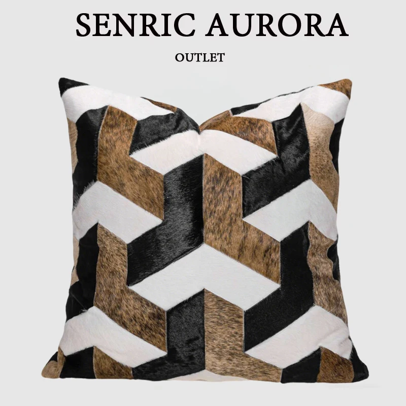 Luxury Cushion Cover 50x50cm Black White Brown Cowhide Patterned Square Pillow Case For Home Hotel Bed Living Room Sofa
Luxury Cushion Cover 50x50cm Black White Brown Cowhide Patterned Square Pillow Case For Home Hotel Bed Living Room Sofa