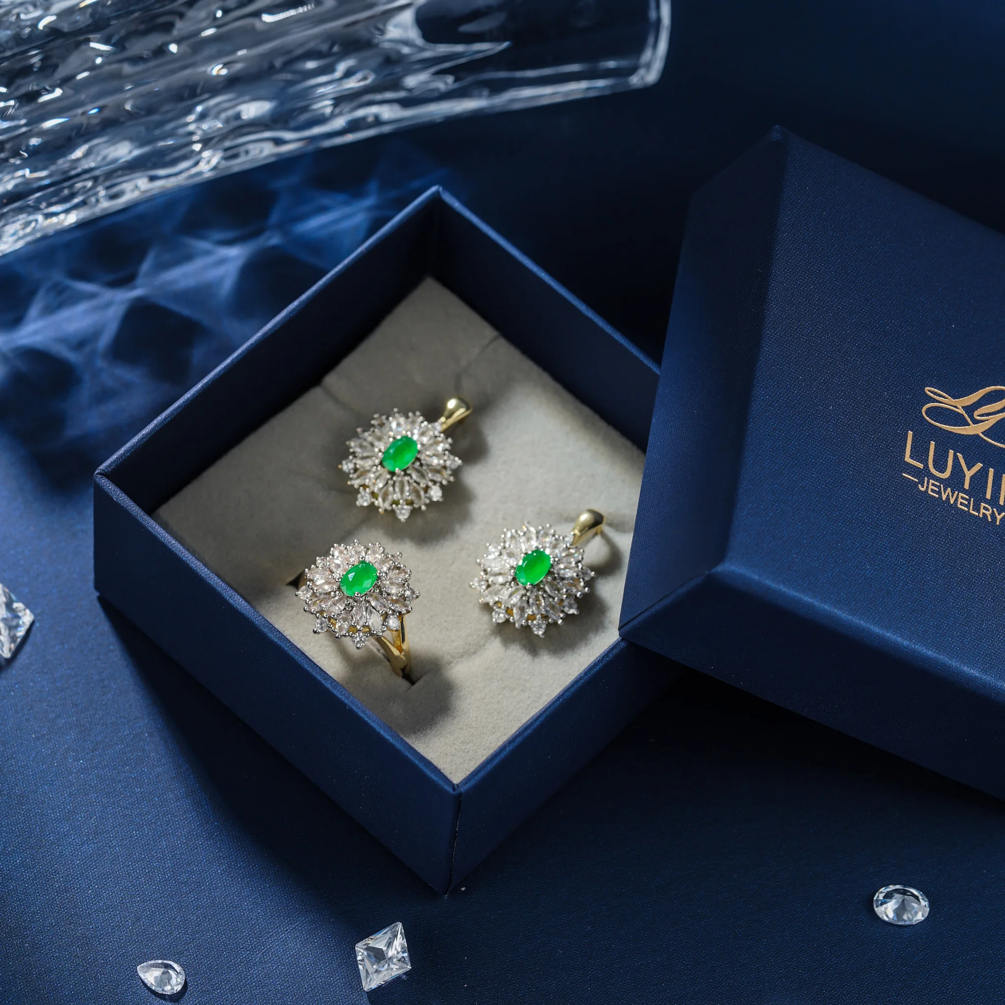 LUYIN New Design Vintage Style Earrings Ring Jewelry Set For Women Copper 14K Gold 2Color Plated Party Gorgeous Accessories Gift
LUYIN New Design Vintage Style Earrings Ring Jewelry Set For Women Copper 14K Gold 2Color Plated Party Gorgeous Accessories Gift