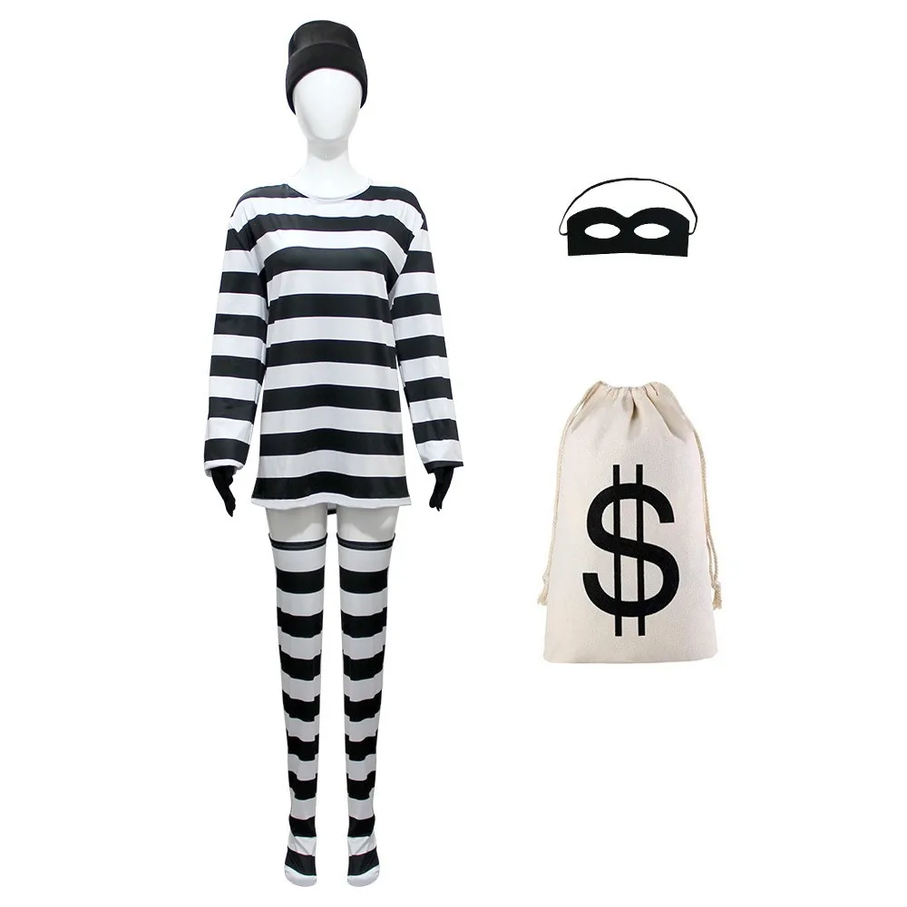Halloween Party Themed Bandit Costume Set for Children And Adults Women's Knitted Canvas Money Bag And Gloves Eye Mask
Halloween Party Themed Bandit Costume Set for Children And Adults Women's Knitted Canvas Money Bag And Gloves Eye Mask