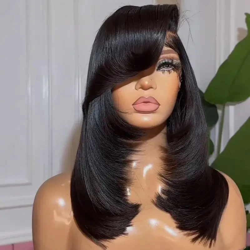 250% Silky Straight Brazilian Human Hair Wigs 13X6 HD Lace Front Wigs Trendy Layered Cut Wavy Straight Wigs Nautal Black Straight Glueless Wigs For Women Pre Plucked Pre Bleached Bone Straight Lace Wigs With Baby Hair
250% Silky Straight Brazilian Human Hair Wigs 13X6 HD Lace Front Wigs Trendy Layered Cut Wavy Straight Wigs Nautal Black Straight Glueless Wigs For Women Pre Plucked Pre Bleached Bone Straight Lace Wigs With Baby Hair