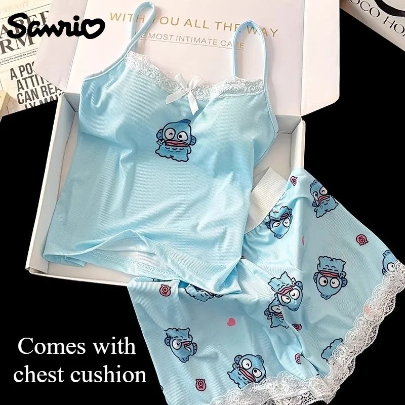 Sanrio Hello Kitty Sleepwear Two Piece Set Kawaii Cartoon Anime Printed Accessories with Chest Mat Tank Top Shorts Sexy Set Girl
Sanrio Hello Kitty Sleepwear Two Piece Set Kawaii Cartoon Anime Printed Accessories with Chest Mat Tank Top Shorts Sexy Set Girl