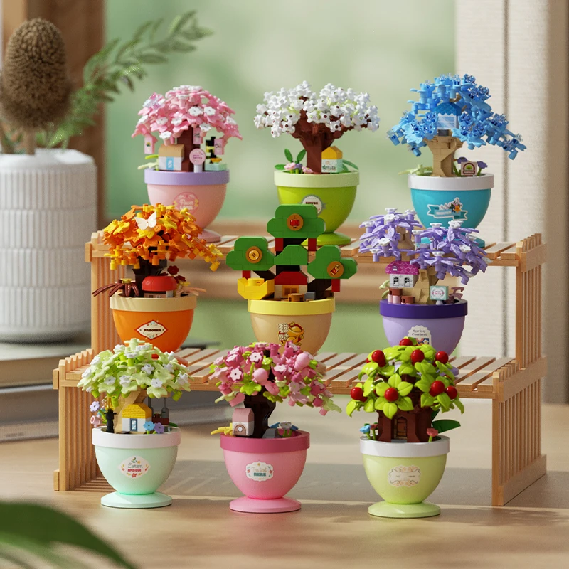 Potted Plants Cherry Blossom Micro Building Blocks,DIY Money-spinner Apple Tree Simulation Potted Tabletop Ornament Girls Gifts
Potted Plants Cherry Blossom Micro Building Blocks,DIY Money-spinner Apple Tree Simulation Potted Tabletop Ornament Girls Gifts