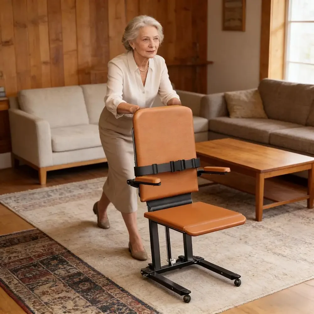 Electric Floor Lift Chair with Wheels and PU Cushion, Floor Lift for Elderly, 440 LBS Capacity, Seat Belts and Handrails, Suita
Electric Floor Lift Chair with Wheels and PU Cushion, Floor Lift for Elderly, 440 LBS Capacity, Seat Belts and Handrails, Suita