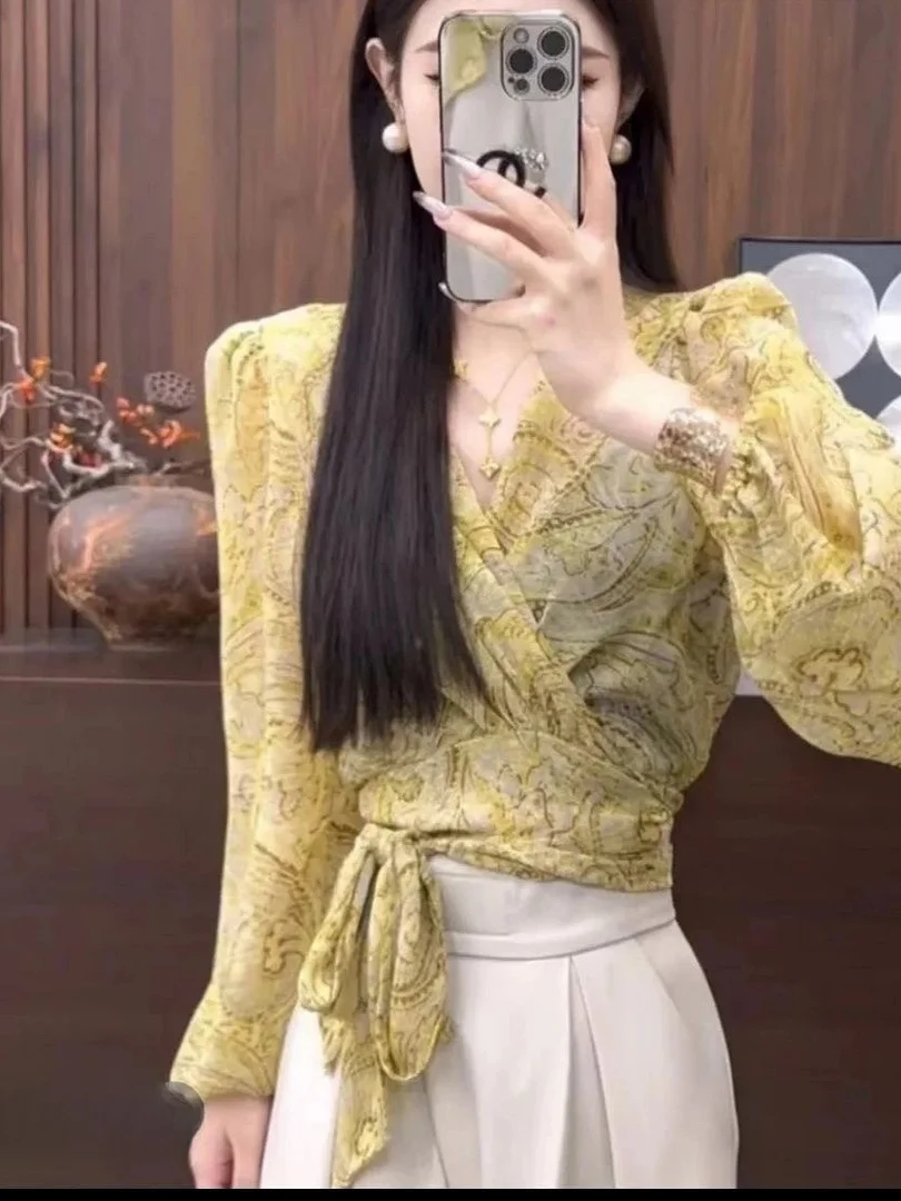 Ele Floral Print One-Piece V-Ne irt Women's Summer Waist-Cinching ort Top Commute Sle Long Sve Casual irt
Ele Floral Print One-Piece V-Ne irt Women's Summer Waist-Cinching ort Top Commute Sle Long Sve Casual irt