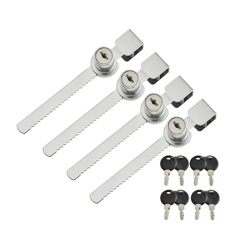 4Pcs Sliding Glass Door Lock Display Case Lock Ratchet Lock with Chrome Finish, Security, Keyed Alike Showcase Display
4Pcs Sliding Glass Door Lock Display Case Lock Ratchet Lock with Chrome Finish, Security, Keyed Alike Showcase Display