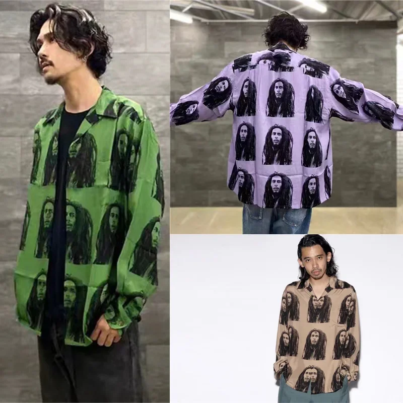 Rock and Roll Portrait Pattern High Quality WACKO MAR Long Sleeve Shirt Green Khaki Purple Men Woman
Rock and Roll Portrait Pattern High Quality WACKO MAR Long Sleeve Shirt Green Khaki Purple Men Woman