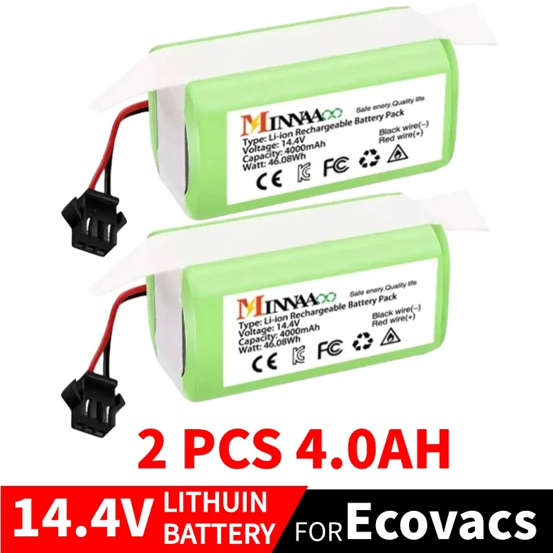 14.4V 2600mAh Li-ion Battery for Conga Excellence 990 1090 1790 1990 Ecovacs Deebot N79 N79S DN622, Eufy Robovac 30 35C
14.4V 2600mAh Li-ion Battery for Conga Excellence 990 1090 1790 1990 Ecovacs Deebot N79 N79S DN622, Eufy Robovac 30 35C