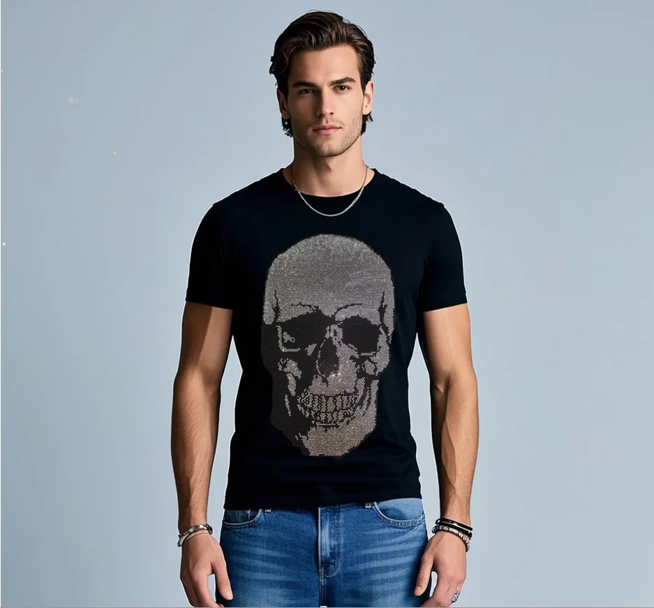 T Shirt Camisetas New Rhinestone Hip Hop Classic Men's Plein ali Tees brand designer
T Shirt Camisetas New Rhinestone Hip Hop Classic Men's Plein ali Tees brand designer