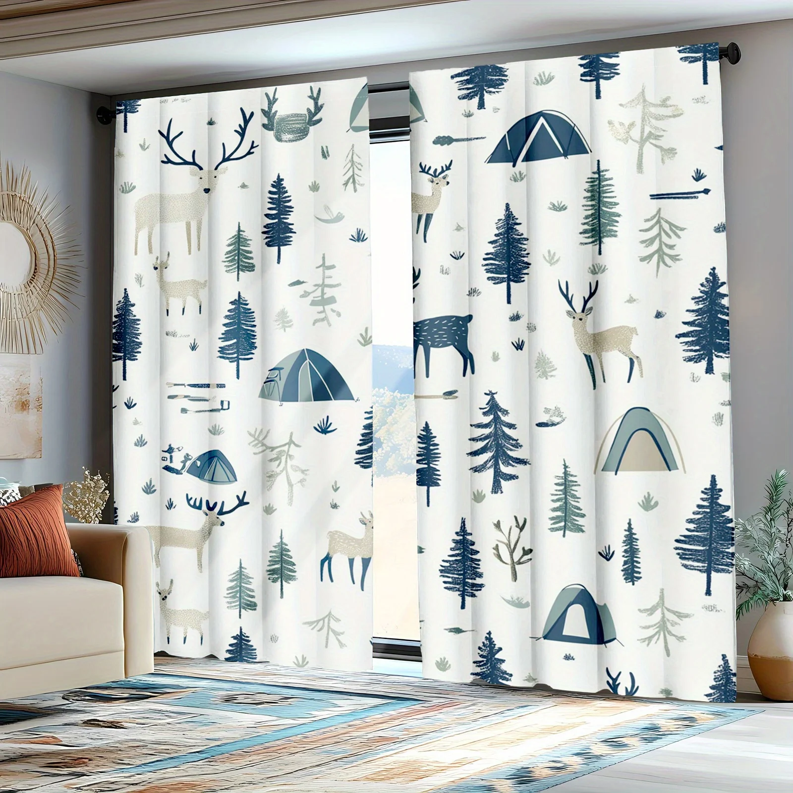 2 шт. штор для кемпинговой палатки - с принтом озер, лодок и сосен, полупрозрачные полиэстеровые занавески для взрослой комнаты, машинная стирка
2 шт. штор для кемпинговой палатки - с принтом озер, лодок и сосен, полупрозрачные полиэстеровые занавески для взрослой комнаты, машинная стирка