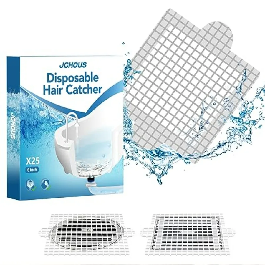 Disposable Shower Drain Hair Catcher, Shower Drain Cover Mesh Stickers, 25 Pack 3.5 Inch
Disposable Shower Drain Hair Catcher, Shower Drain Cover Mesh Stickers, 25 Pack 3.5 Inch