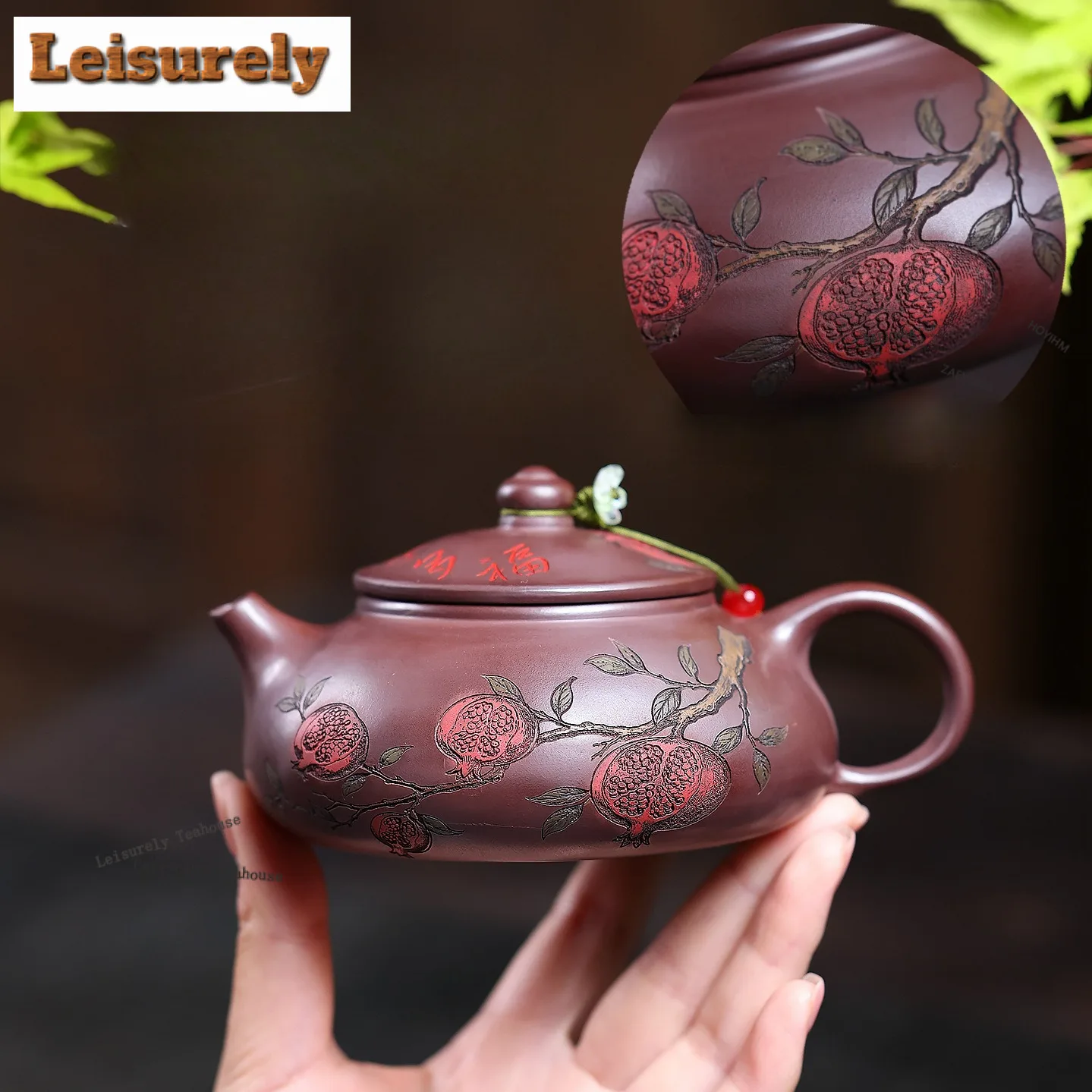 260ml Boutique Yixing Purple Clay Teapots Handmade Pomegranate Pot Raw Ore Dragon Blood Sand Mud Kettle Zisha Tea Set Collection
260ml Boutique Yixing Purple Clay Teapots Handmade Pomegranate Pot Raw Ore Dragon Blood Sand Mud Kettle Zisha Tea Set Collection