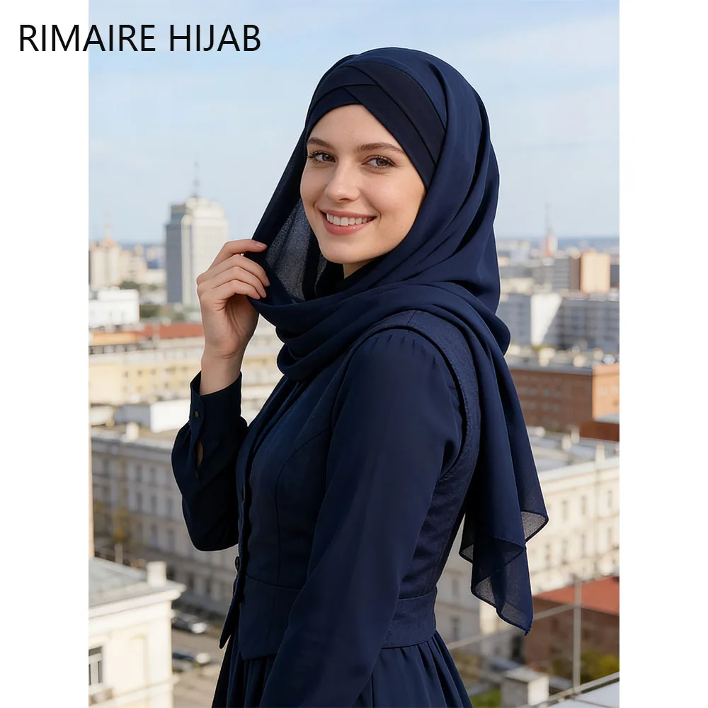 RIMAIRE шифоновая однотонная кепка-хиджаб для мусульманских женщин, тюрбан Femme Musulman, мгновенный дизайн с крестом, скромная мода, хиджаб
RIMAIRE шифоновая однотонная кепка-хиджаб для мусульманских женщин, тюрбан Femme Musulman, мгновенный дизайн с крестом, скромная мода, хиджаб