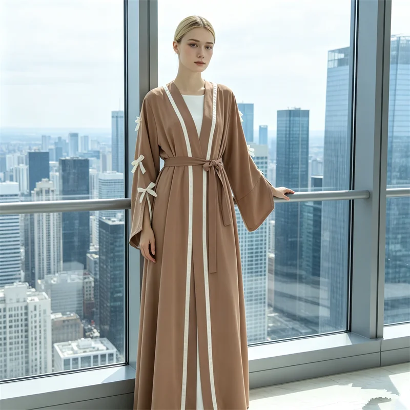 Ramadan Dubai Open Abaya Bow Kimono Cardigan Jalabiya Women Muslim Dress Turkey Kaftan Kebaya Caftan Marocain Femme Robe Abayas
Ramadan Dubai Open Abaya Bow Kimono Cardigan Jalabiya Women Muslim Dress Turkey Kaftan Kebaya Caftan Marocain Femme Robe Abayas
