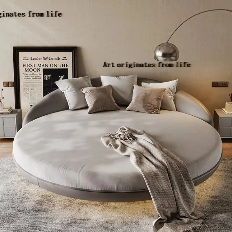 Leather Big Round Bed Modern Minimalist Double Bed Suspended Couple Hotel Hotel Homestay Princess Bed
Leather Big Round Bed Modern Minimalist Double Bed Suspended Couple Hotel Hotel Homestay Princess Bed