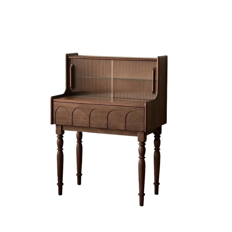 Black walnut dresser retro small apartment bedroom medieval solid wood makeup table storage
Black walnut dresser retro small apartment bedroom medieval solid wood makeup table storage