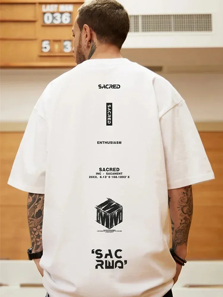 American Letter SACRED Print Tee Shirt for Men Hip Hop Breathable Cotton T-Shirt 2024 Summer Casual Short Sleeve Streetwear Tops
American Letter SACRED Print Tee Shirt for Men Hip Hop Breathable Cotton T-Shirt 2024 Summer Casual Short Sleeve Streetwear Tops