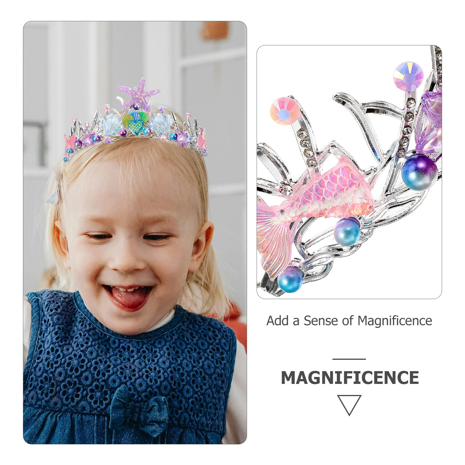 Princess Performance Tiara Mermaid Headpiece Crown Girls Headbands Hair Hoop Seashell Charm Elegant Beauty
Princess Performance Tiara Mermaid Headpiece Crown Girls Headbands Hair Hoop Seashell Charm Elegant Beauty