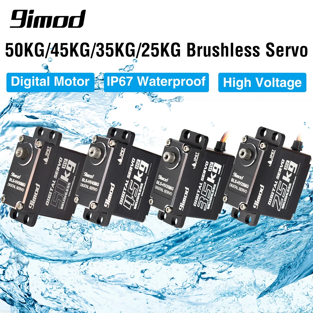 9imod Waterproof Brushless Coreless Servo 50KG 45KG 35KG 25KG 180 Degree Aluminum Digital Metal Gear Servo for RC Car Boat Robot
9imod Waterproof Brushless Coreless Servo 50KG 45KG 35KG 25KG 180 Degree Aluminum Digital Metal Gear Servo for RC Car Boat Robot