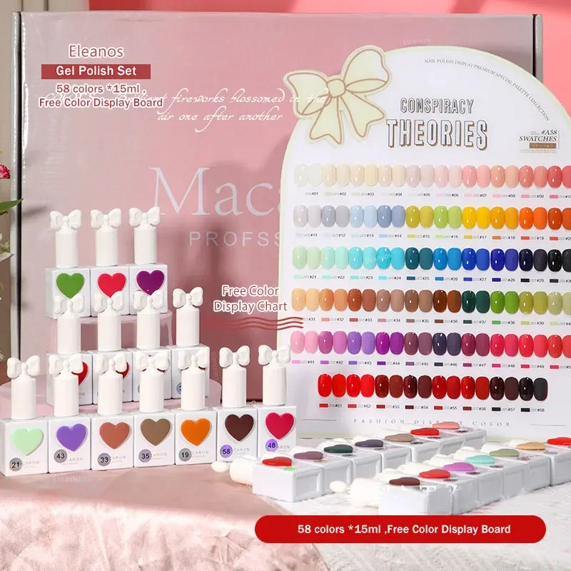 Eleanuos весна лето 58 шт. набор корейских гель-лаков Macaron Sansu UV Gel Manicure Salon Soak Off лак для ногтей с цветной картой 15 мл
Eleanuos весна лето 58 шт. набор корейских гель-лаков Macaron Sansu UV Gel Manicure Salon Soak Off лак для ногтей с цветной картой 15 мл
