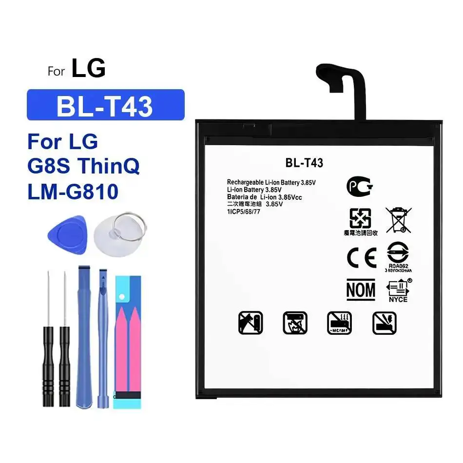 BL-T43 3550Mah Mobile Phone Battery Reliable Power Durable For LG G8S Thinq LM-G810
BL-T43 3550Mah Mobile Phone Battery Reliable Power Durable For LG G8S Thinq LM-G810