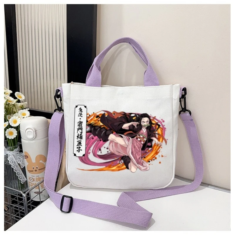 Anime Demon Slayer Canvas Crossbody Bag Kamado Tanjiro Nezuko Cartoon Pattern Print Shoulder Bag Commuting Storage Handbag Gift
Anime Demon Slayer Canvas Crossbody Bag Kamado Tanjiro Nezuko Cartoon Pattern Print Shoulder Bag Commuting Storage Handbag Gift