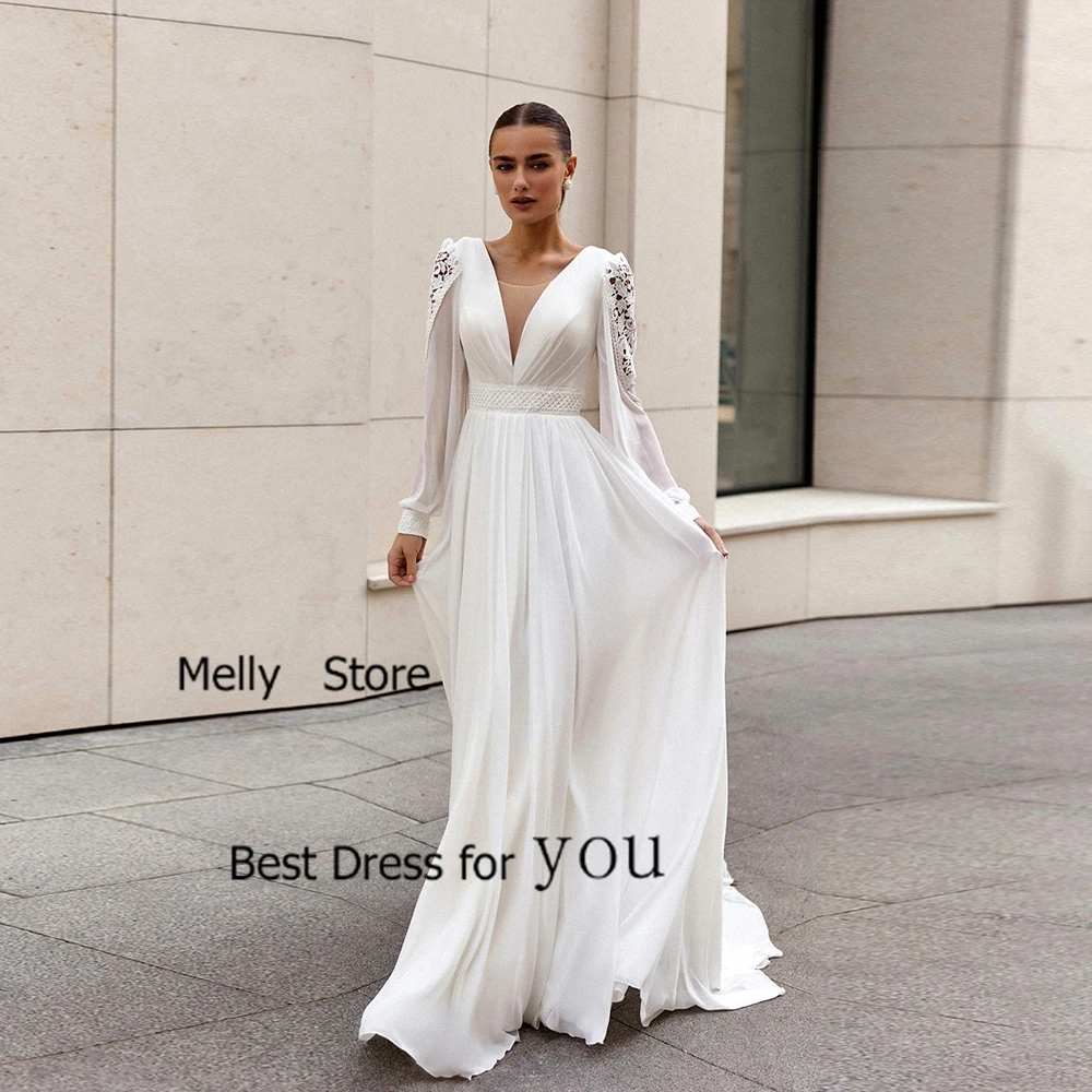 Simple Full Sleeve Wedding Dresses A Line Ivory Bridal Gowns Court Train Full Sleeve New Vestido De Novia Satin Robe De Summer
Simple Full Sleeve Wedding Dresses A Line Ivory Bridal Gowns Court Train Full Sleeve New Vestido De Novia Satin Robe De Summer