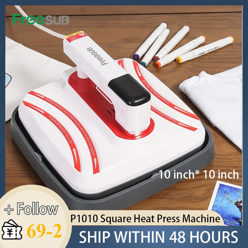 Freesub P1010 Square Heat Press Machine 10X10 Inch 110-220V Touch screen Design for T-shirts, Aluminum panels Mouse Pads
Freesub P1010 Square Heat Press Machine 10X10 Inch 110-220V Touch screen Design for T-shirts, Aluminum panels Mouse Pads