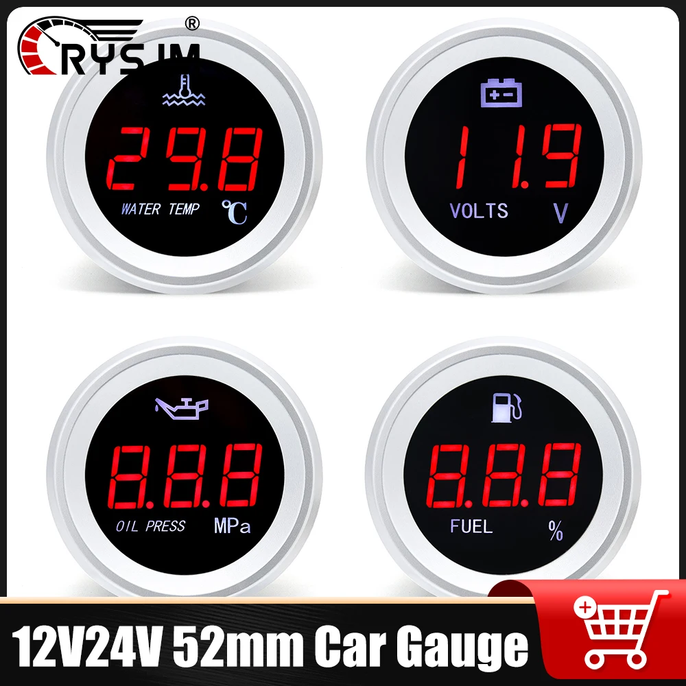 2'' 52mm Oil Pressure Gauge Car Gauge Water Temperature Fuel Level Meter Voltmeter for 12V 24V Car Marine Boat Truck Auto Gauge
2'' 52mm Oil Pressure Gauge Car Gauge Water Temperature Fuel Level Meter Voltmeter for 12V 24V Car Marine Boat Truck Auto Gauge