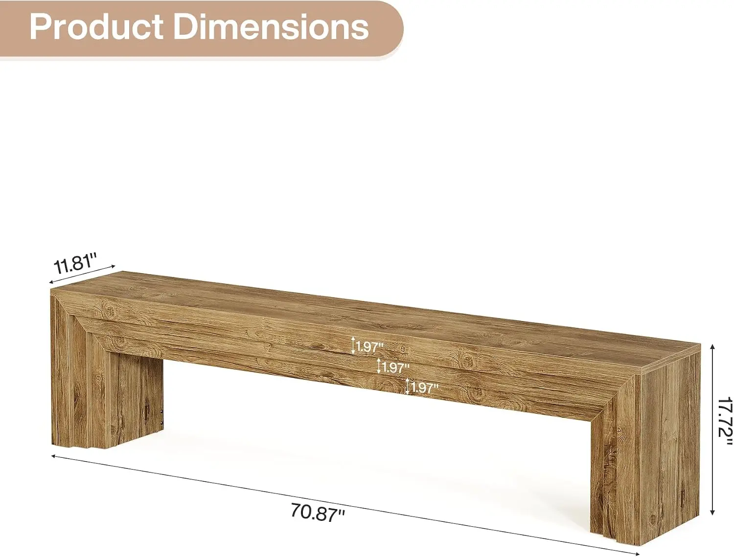 Seventy One Inch Extra Long Entryway Bench, Modern Farmhouse Shoe Bench Wooden Indoor Seating Layered Design For Hallway End Of Bed Living Room Sofa Back Dining Room, Brown
Seventy One Inch Extra Long Entryway Bench, Modern Farmhouse Shoe Bench Wooden Indoor Seating Layered Design For Hallway End Of Bed Living Room Sofa Back Dining Room, Brown