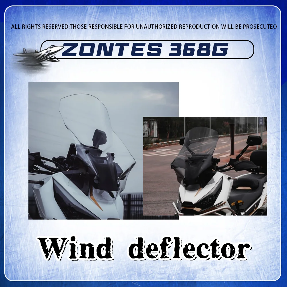 For ZONTES 368G windshield modification heightened windshield 368G windshield front rain shield for zontes 368g
For ZONTES 368G windshield modification heightened windshield 368G windshield front rain shield for zontes 368g