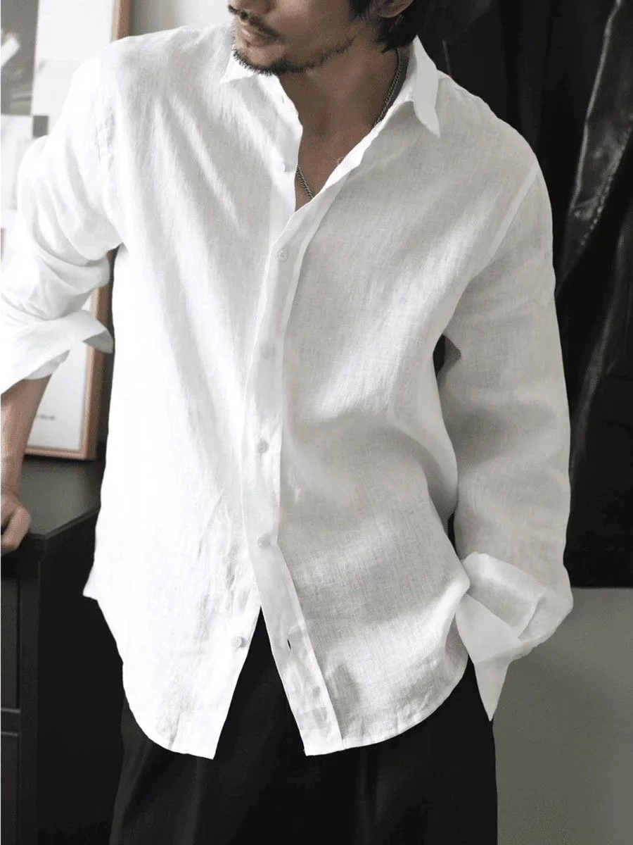 European Style Cotton Linen White Shirt Men's American Retro Slim Fit Sun Protection Long Sleeve Thin Breathable Lyocell Line...
European Style Cotton Linen White Shirt Men's American Retro Slim Fit Sun Protection Long Sleeve Thin Breathable Lyocell Line...