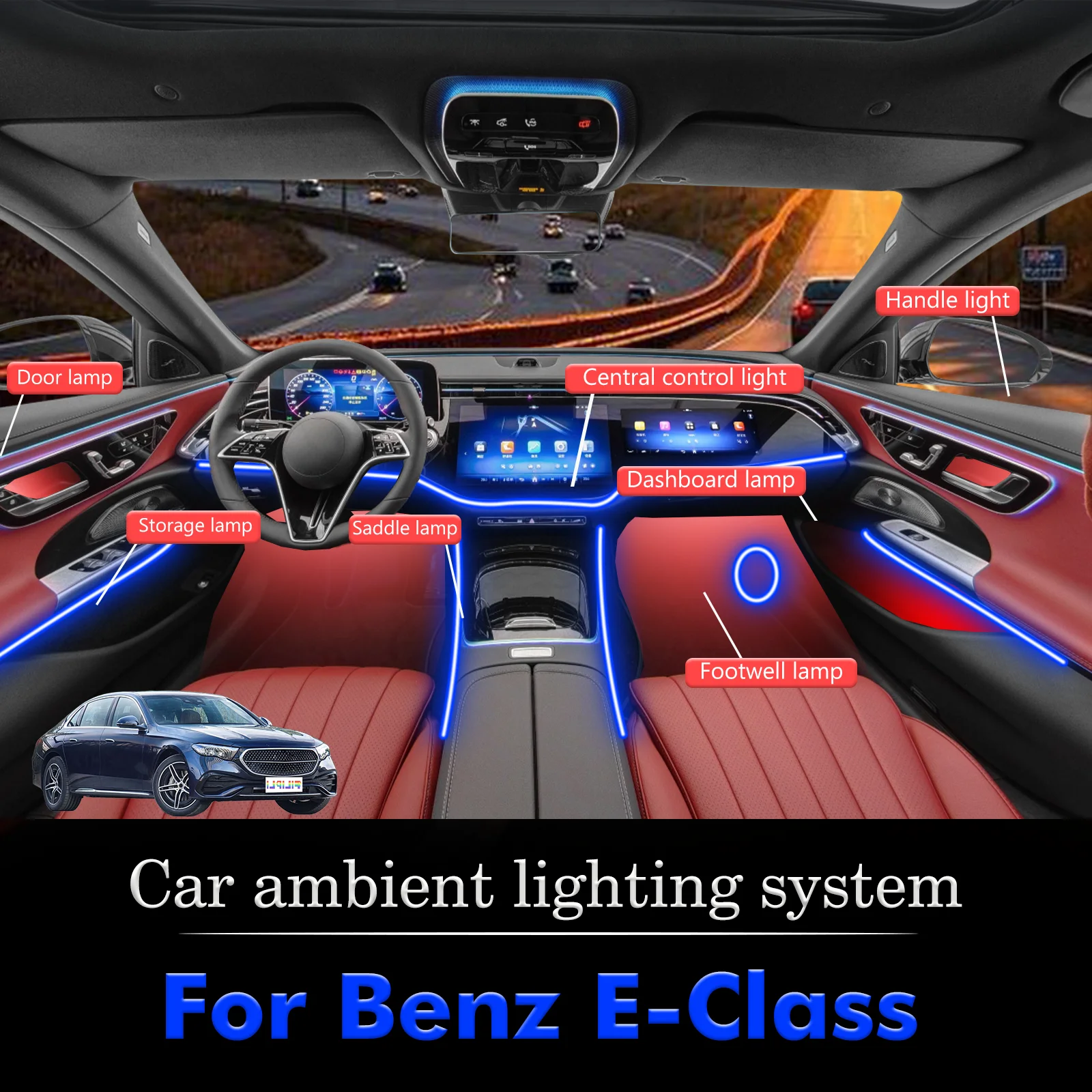 For BenZ E-Class Car Interior Mood Ambient Light RGB 64-Color LED Smart Remote Control Atmosphere Lamp Energy Saving Set
For BenZ E-Class Car Interior Mood Ambient Light RGB 64-Color LED Smart Remote Control Atmosphere Lamp Energy Saving Set