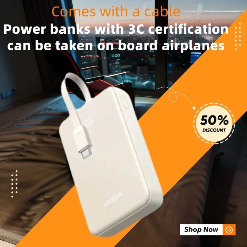 Power Bank with A Large Capacity of 20000mAh 30W Fast Charging Built - in Cable Specifically Designed For Apple Devices
Power Bank with A Large Capacity of 20000mAh 30W Fast Charging Built - in Cable Specifically Designed For Apple Devices