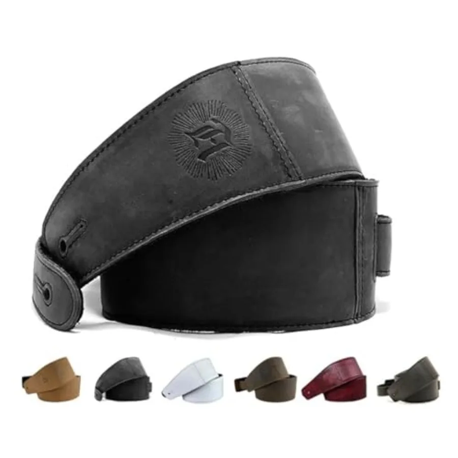 Anthology Gear The Reticent Full Grain Leather Guitar Strap for Electric Acoustic and Bass Guitars 3 Aged Steel
Anthology Gear The Reticent Full Grain Leather Guitar Strap for Electric Acoustic and Bass Guitars 3 Aged Steel