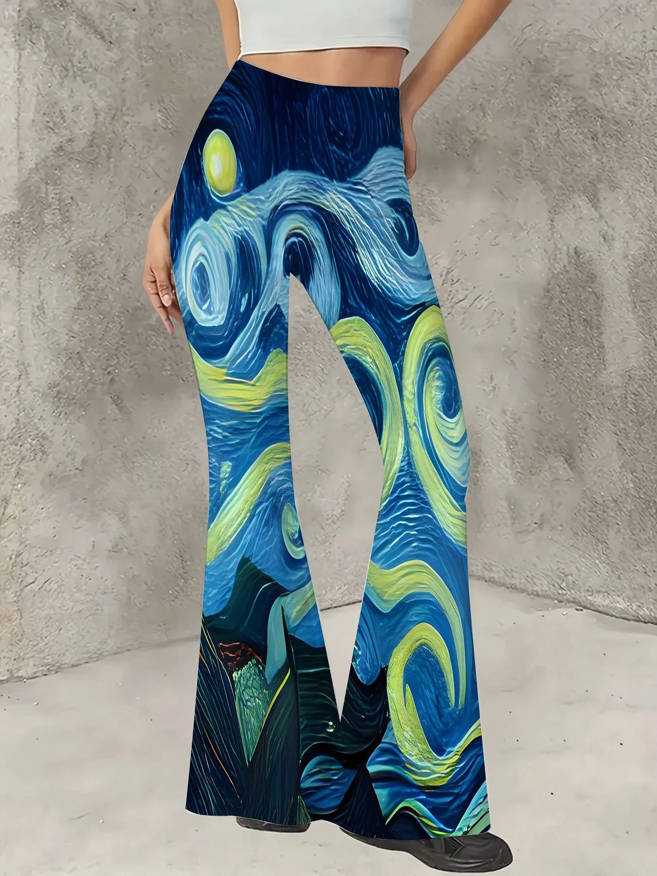 Women's Flared Pants Van Gogh Starry Night Art Print Trousers Stretchy Casual Bell Bottoms For Daily Vacation Streetwear
Women's Flared Pants Van Gogh Starry Night Art Print Trousers Stretchy Casual Bell Bottoms For Daily Vacation Streetwear