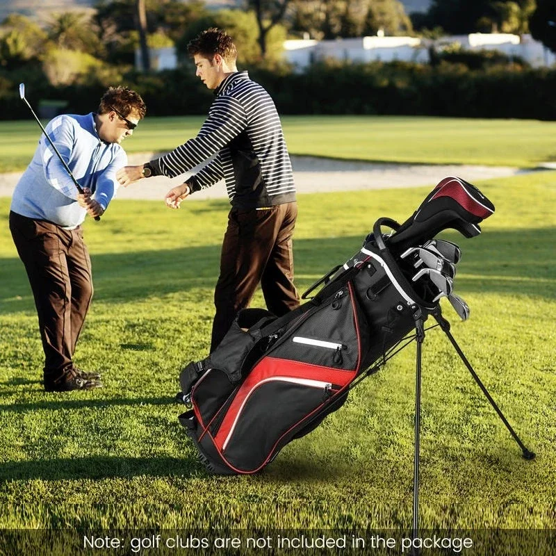 Lightweight Golf Stand Bag with 14 Way Top Dividers and 6 Pockets-Red
Lightweight Golf Stand Bag with 14 Way Top Dividers and 6 Pockets-Red