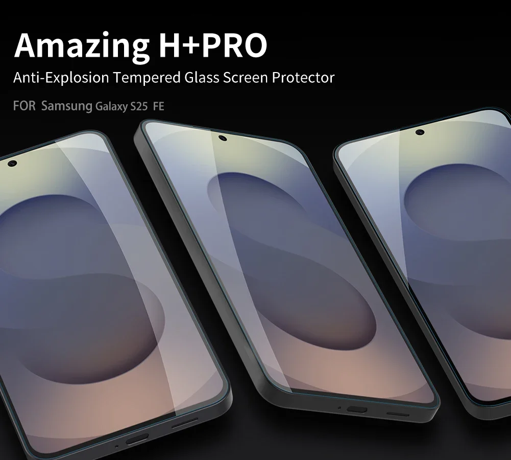 Nillkin H+PRO 2.5D Tempered Glass 0.2mm Screen Protector For Samsung Galaxy S25 FE - Clear HD Protection
Nillkin H+PRO 2.5D Tempered Glass 0.2mm Screen Protector For Samsung Galaxy S25 FE - Clear HD Protection