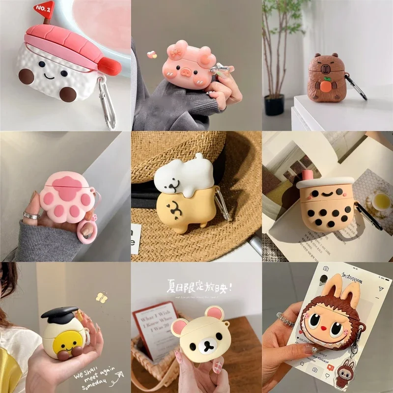 For AirPods 4 3 2 1 Pro Pro2 Earphone Case Cartoon Stitch Labubu Bear Funny Silicone Protective Headphone Box With Pendant Cover
For AirPods 4 3 2 1 Pro Pro2 Earphone Case Cartoon Stitch Labubu Bear Funny Silicone Protective Headphone Box With Pendant Cover