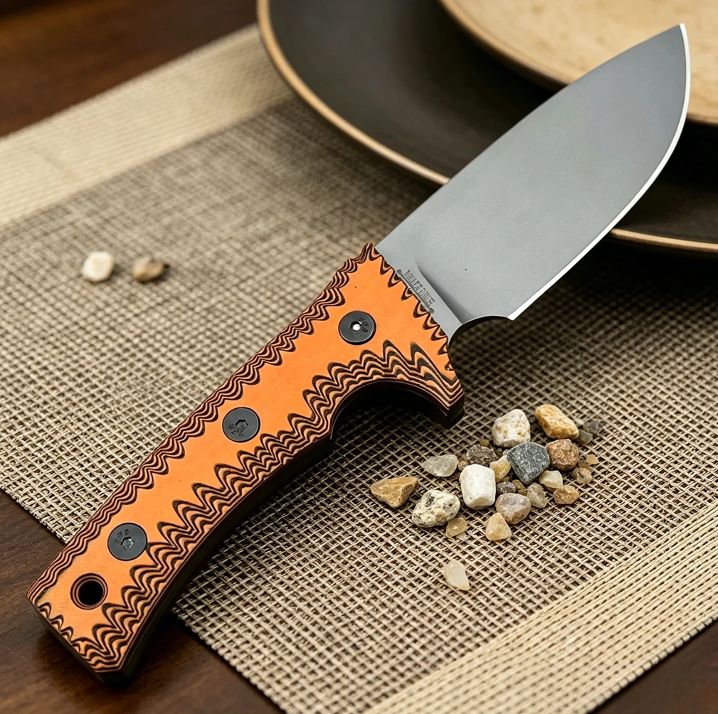 Full Tang Straight Survival Knife, High Hardness 8Cr13MoV Blade with Orange G10 Handle, Portable Outdoor Camping Hiking EDC Tool
Full Tang Straight Survival Knife, High Hardness 8Cr13MoV Blade with Orange G10 Handle, Portable Outdoor Camping Hiking EDC Tool