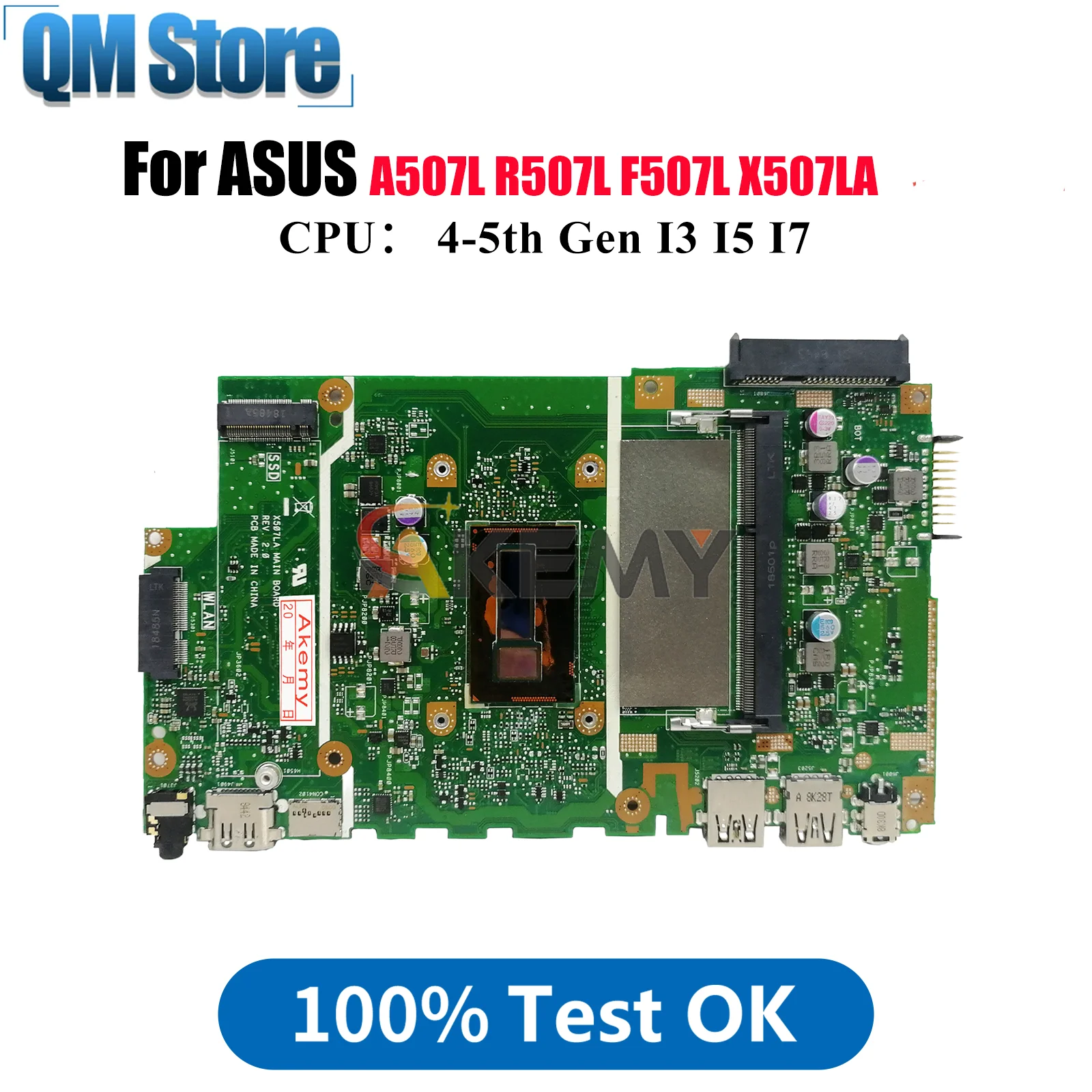 X507LA Laptop Motherboard For ASUS VivoBook X507LA X507L R507L A507L F507L Notebook Mainboard W/ I3 I5 I7 CPU tests OK fast ship
X507LA Laptop Motherboard For ASUS VivoBook X507LA X507L R507L A507L F507L Notebook Mainboard W/ I3 I5 I7 CPU tests OK fast ship